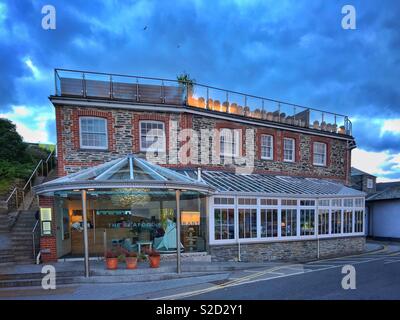 Le restaurant de fruits de mer, Padstow, Cornwall, Angleterre. Banque D'Images