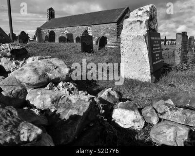 L'église St.Maelrhys * Plusieurs autres calvaires parsèment à près de 2018 Octobre Aberdaron Banque D'Images