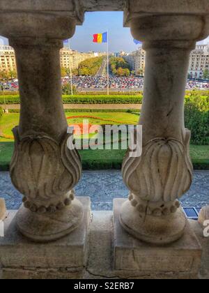 La victoire de façon à Bucarest, Roumanie. Banque D'Images