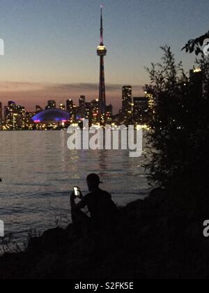 Les vues de nuit à Toronto Banque D'Images