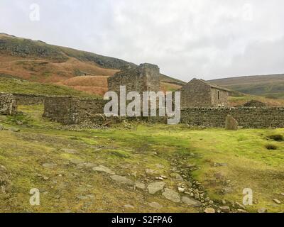 Crackpot hall, une salle à l'abandon dans le Yorkshire Dales Banque D'Images