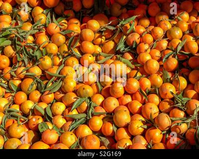 Des oranges pour la vente à un marché souk Banque D'Images