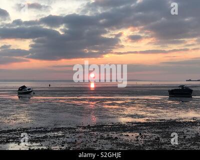 Coucher du soleil à Southend on Sea Banque D'Images