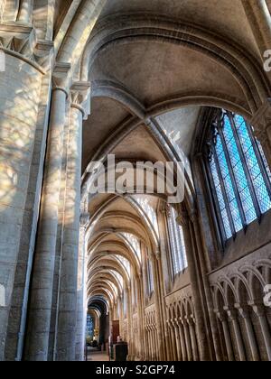 Intérieur de la cathédrale de Peterborough, Royaume-Uni Banque D'Images