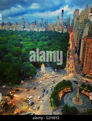 Sur Columbus Circle, NEW YORK Banque D'Images