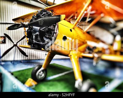 Boeing Stearman PT-27 Kaydet WW2 formateur biplan Banque D'Images