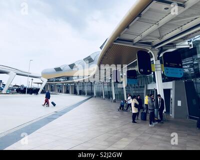 Extérieur moderne de l''aéroport de Faro Banque D'Images