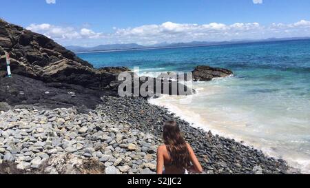 Petite plage de Wategos, Byron Bay Banque D'Images