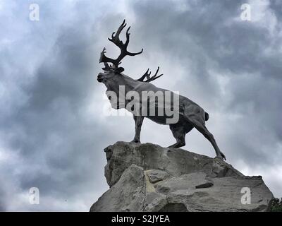 Monument du caribou du parc commémoratif de Terre-Neuve à Beaumont-Hamel. Banque D'Images