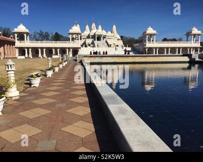 Temple BAPS Shri Swaminarayan Mandir, Lilburn, Georgia, United States Banque D'Images