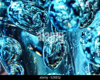 Abstract bubbles en bille de verre Banque D'Images