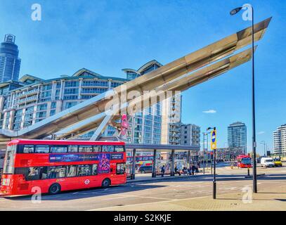 La gare routière de Vauxhall à Lambeth, Londres. Banque D'Images