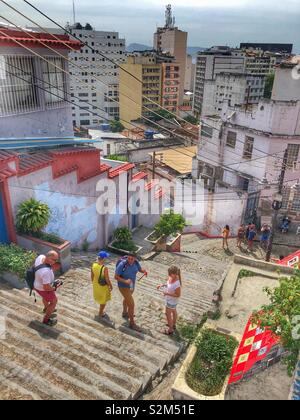 Quartier de Santa Teresa à Rio de Janeiro, Brésil. Banque D'Images