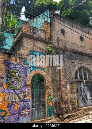 Street art urbain à Rio de Janeiro, Brésil. Banque D'Images