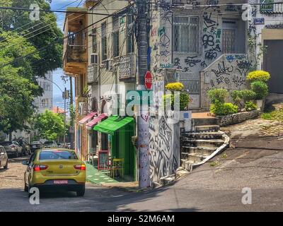 Quartier de Santa Teresa à Rio de Janeiro, Brésil. Banque D'Images