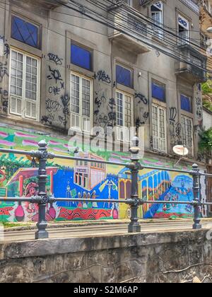 Quartier de Santa Teresa à Rio de Janeiro, Brésil. Banque D'Images