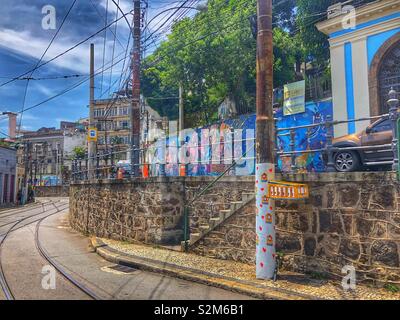 Quartier de Santa Teresa à Rio de Janeiro, Brésil. Banque D'Images