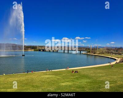 Lac Burley Griffin à Canberra, Australie Banque D'Images