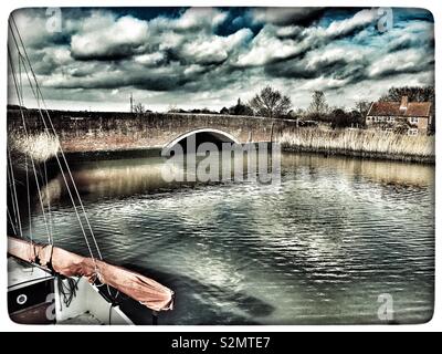 River Adle, Rogue, Suffolk, Angleterre. Banque D'Images