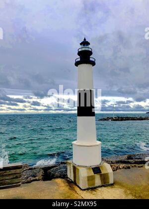 Sister Bay Door County Wisconsin Monument Mono-Lighthouse Banque D'Images