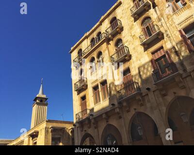 L'architecture de l'ancienne mosquée et centre-ville de Beyrouth Liban Banque D'Images