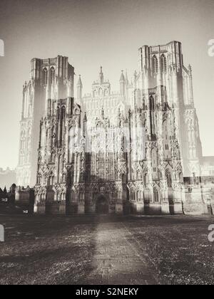 La cathédrale de Wells dans le Somerset Banque D'Images