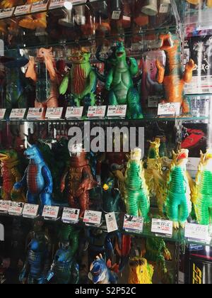 Les jouets à vendre à Godzilla Akihabara, Tokyo, Japon Banque D'Images