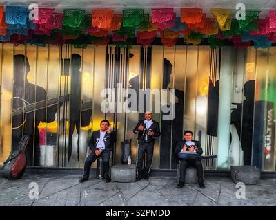 En mariachis, México City Plaza Garibaldi Banque D'Images