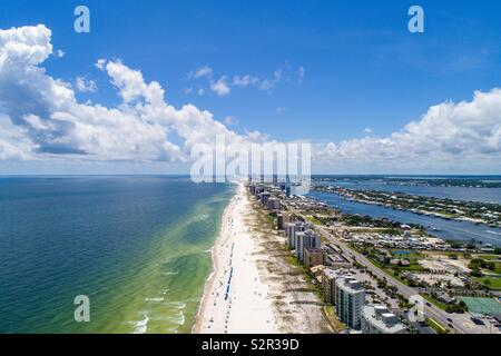 Vue aérienne de Perdido Key Beach, Floride Banque D'Images