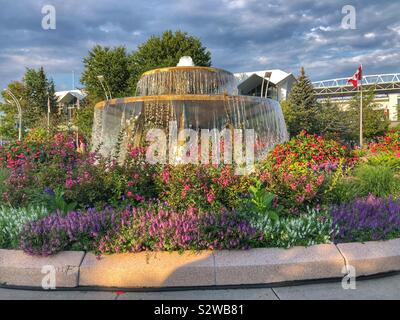 Une fontaine à Exhibition Place à Toronto, au Canada. Banque D'Images