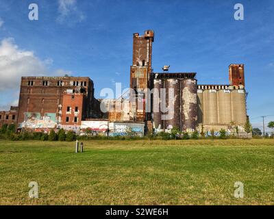 Canadian Malting Silos est une ancienne usine brassicole situé le long du Canal de Lachine à Montréal, Canada, le 22 août 2019. Banque D'Images