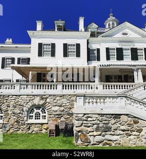 Détails de la montagne, la maison conçue par l'auteur Edith Wharton, dans lequel elle et son mari Edward vit à partir de 1902-1911. Lenox, Massachusetts, United States. Banque D'Images