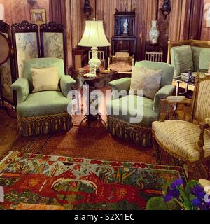 Détails de l'intérieur, Kingscote, Newport, Rhode Island, United States Banque D'Images