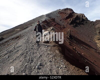 En ordre décroissant Mont Rinjani Banque D'Images