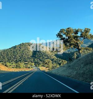 La State Route 154, également connu sous le nom de San Marcos Pass Road, Santa Ynez Valley, California, United States Banque D'Images