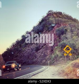 La State Route 154, également connu sous le nom de San Marcos Pass Road, Santa Ynez Valley, California, United States Banque D'Images