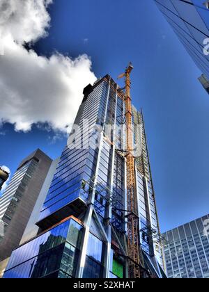 Gratte-ciel en construction à Midtown Manhattan, New York, USA Banque D'Images
