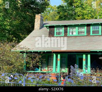 Septembre voir d'une maison à Conway, Massachusetts, United States Banque D'Images