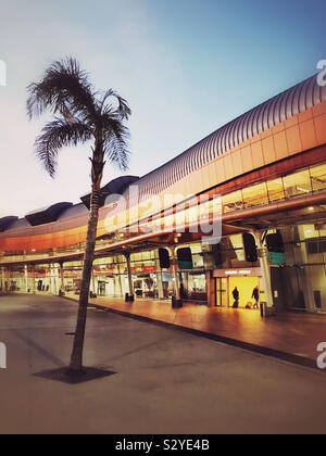 L'extérieur de l'aéroport de Faro, Portugal Banque D'Images