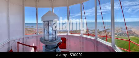 À l'intérieur d'un phare de Point Prim on Prince Edward Island, Canada. Banque D'Images