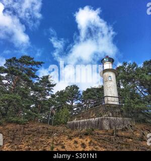 Rannapungerja phare sur le lac Peipus, Ida Viru county, Estonie Banque D'Images