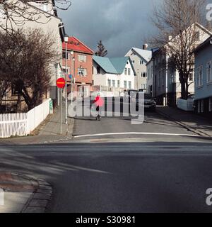 Dans les rues de Reykjavik, Islande Banque D'Images