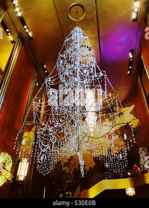 Arbre de Noël 1939, le Radio City Hall, NYC Banque D'Images