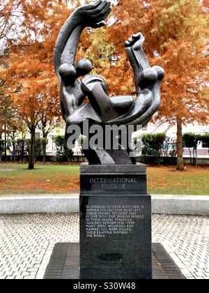 Monument de la Brigade internationale, South Bank, Londres, UK Banque D'Images