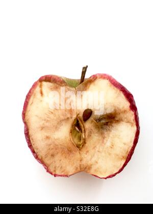 Pomme froissée pourrie Banque D'Images