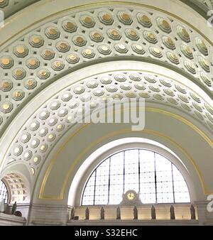 Plafond à Union Station en DC Banque D'Images