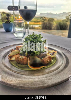 L'Épaule D'Agneau, Le Restaurant De Jordan Estate, Stellenbosch, Cape Winelands, Afrique Du Sud. Banque D'Images