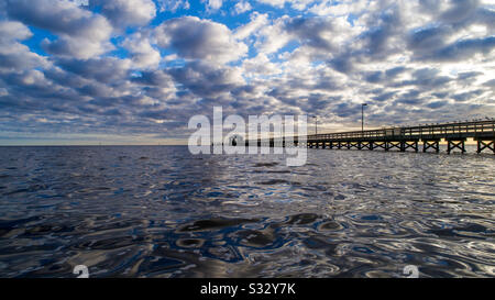 La plage de Biloxi, Mississippi Banque D'Images