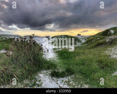 Dunes de sable à Cabo Frio, Brésil. Banque D'Images