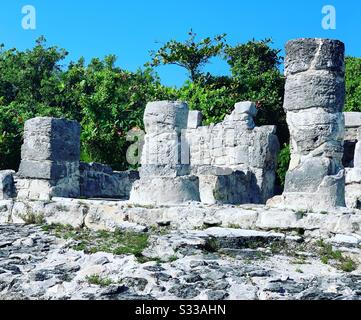 Site Archéologique D'El Rey, Cancun, Quintana Roo, Mexique Banque D'Images